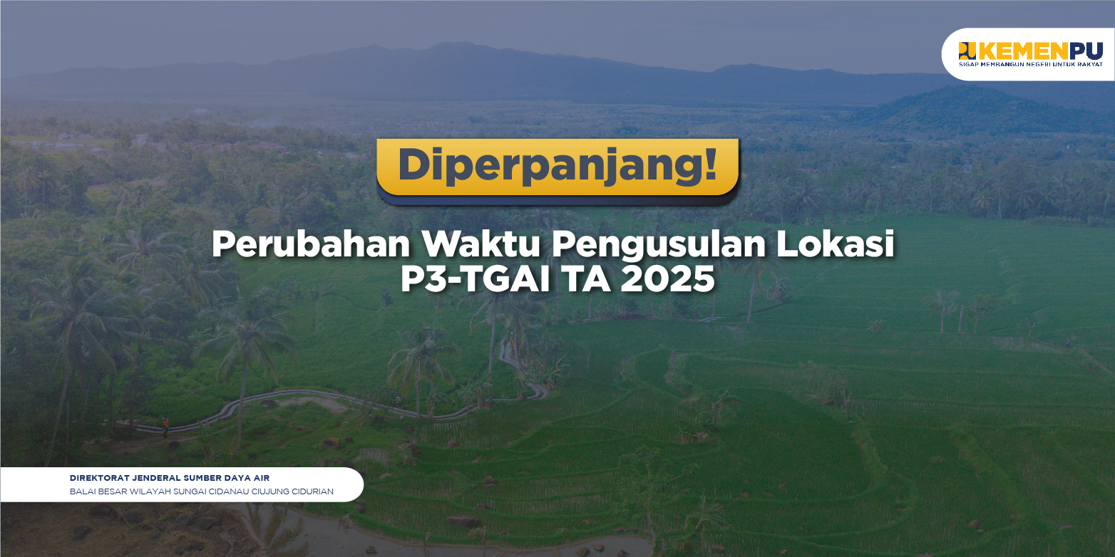 Perubahan Waktu Pengusulan Lokasi  P3-TGAI TA 2025