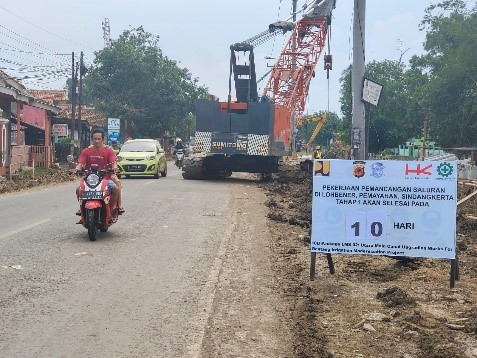 BBWS CIMANUK CISANGGARUNG GERAK CEPAT LAKUKAN TINDAK LANJUT REKAYASA LALU LINTAS DI PEKERJAAN REHABILITASI SALURAN INDUK UTARA