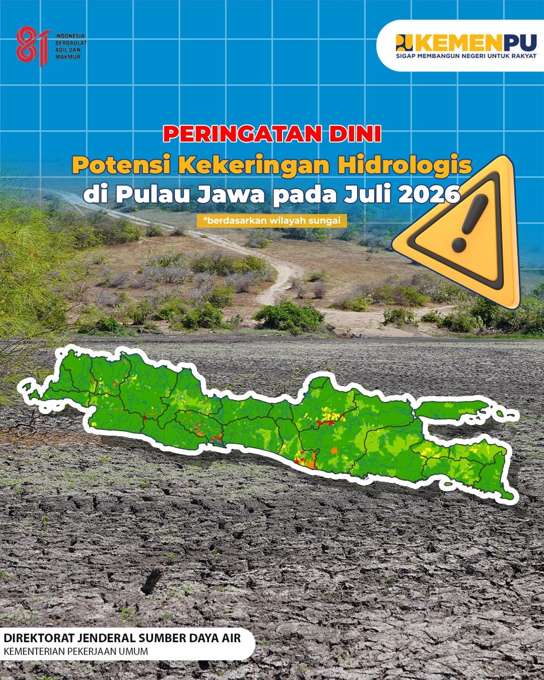 Potensi Kekeringan Hidrologis Meningkat, Pengelolaan Sumber Daya Air Terus Dioptimalkan