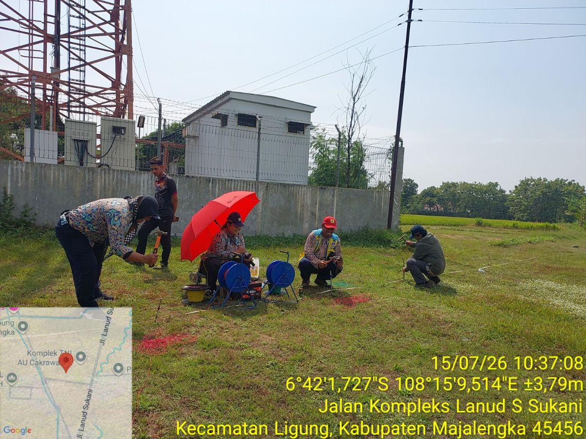 Survei Geolistrik Dilakukan untuk Menentukan Titik Pemboran Air Tanah di Lahan Pertanian Lanud Sugiri Sukani