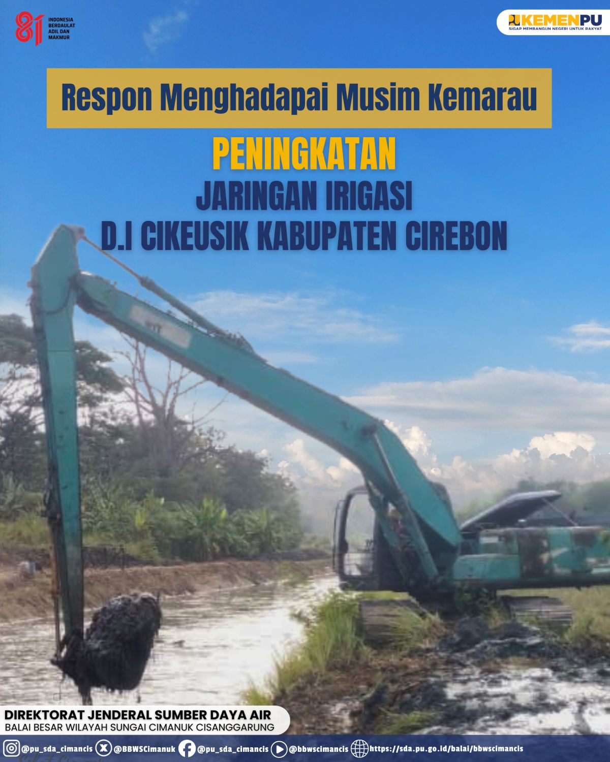 Peningkatan Jaringan Irigasi D.I. Cikeusik Perluas Layanan Air Hingga 364 Hektare