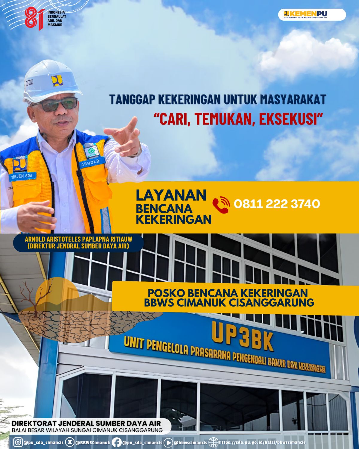 Layanan Kekeringan Disiagakan, Masyarakat Diimbau Segera Melaporkan Wilayah Terdampak