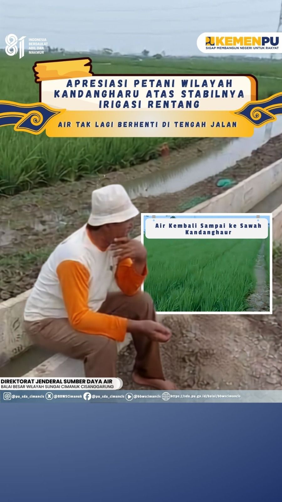 Dari Air yang Kerap Terhenti, Petani Kandanghaur Kini Kembali Mendapat Aliran