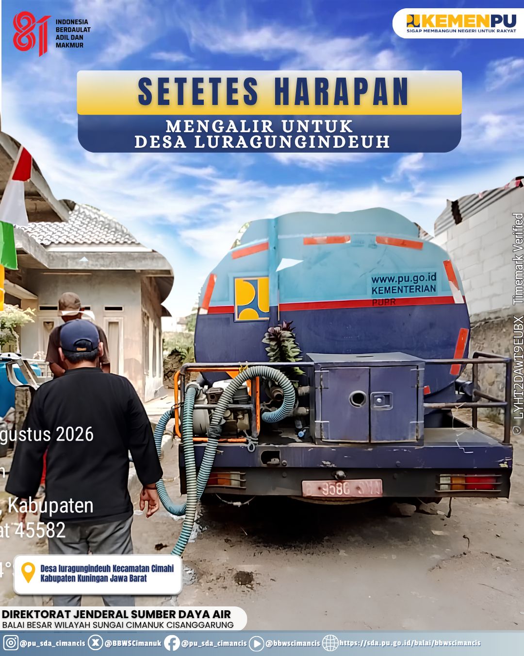 Bantuan Air Bersih untuk Warga Desa Luragungindeuh di Tengah Kemarau