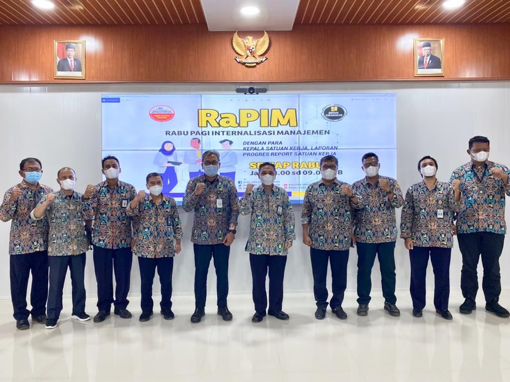 Langkah Tepat Efisiensi Strategi Monitoring Progres Pekerjaan, Kepala BBWS Cimanuk Cisanggarung Pimpin langsung Rabu Pagi Internalisasi Manajemen (Rapim)