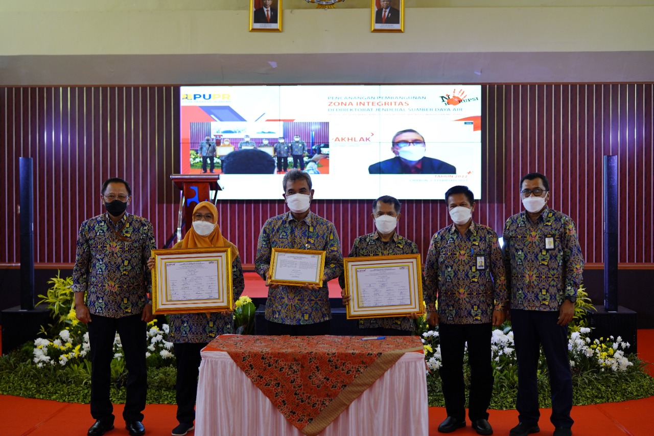 BBWS Cimanuk Cisanggarung Dipilih Menjadi Tuan Rumah Dalam Acara Pencanangan Pembangunan Zona Integritas Tahun 2022 di Lingkungan Direktorat Jenderal Sumber Daya Air
