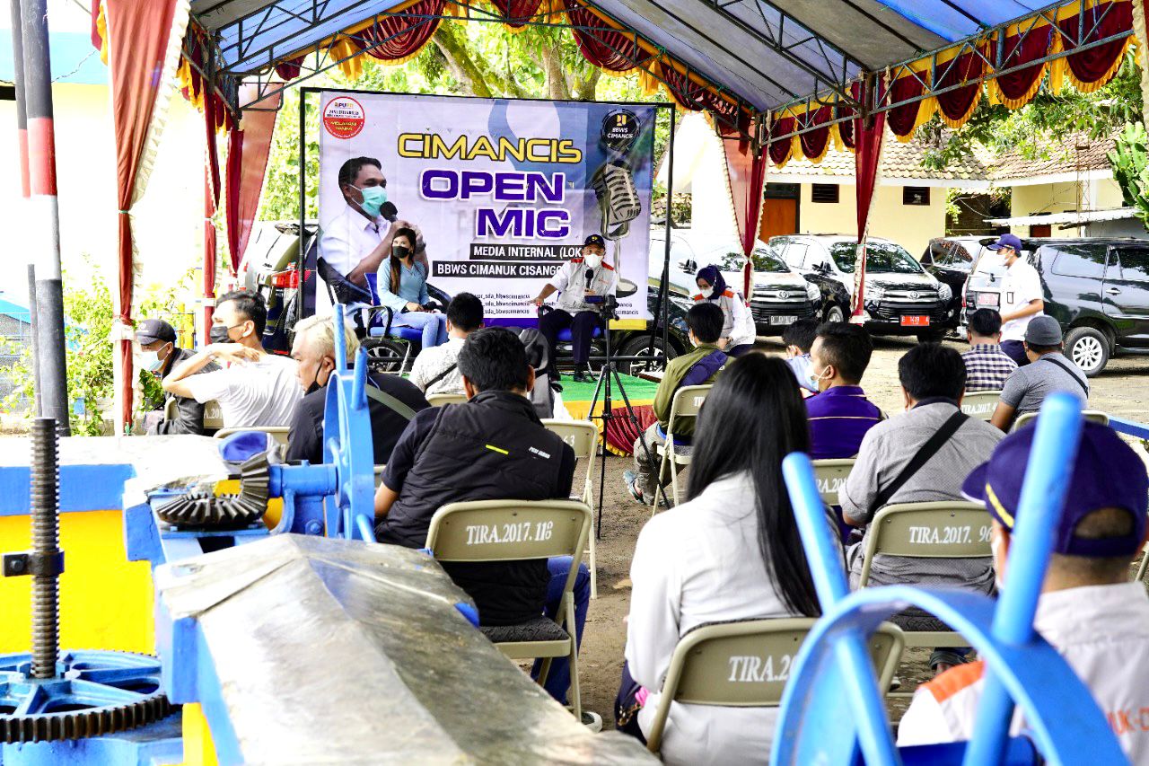 INSAN MEDIA DI WILAYAH KERJA BBWS CIMANUK CISANGGARUNG KEMBALI DISAPA LANGSUNG DALAM CIMANCIS OPEN MIC