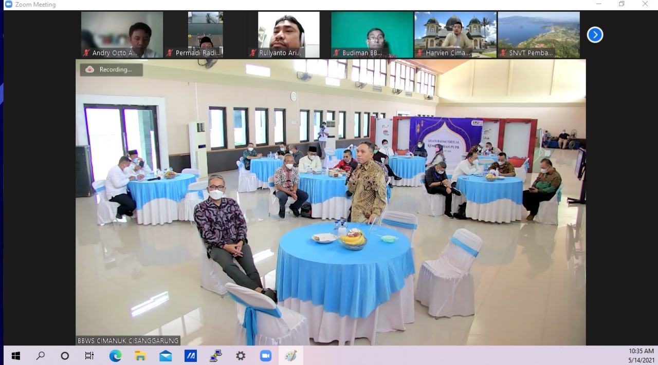 bbws cimanuk cisanggarung meriahkan suasana idul fitri 1442 H dengan silaturahim virtual