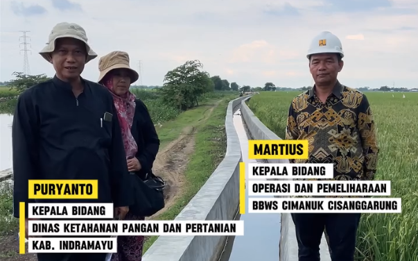 Monitoring Tahap Lanjutan Inpres 02/2025 untuk Penguatan Saluran Tersier B.GD.4.1 dan B.GD.4.2 di Kabupaten Indramayu