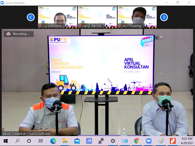 BBWS Cimanuk Cisanggarung Lakukan Apel Virtual Bersama 227 orang Tenaga Konsultan