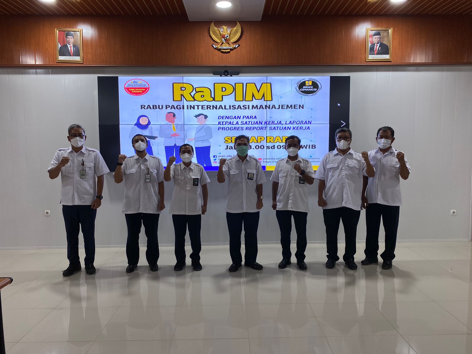 MENGAWALI HARI PERTAMA BEKERJA SETELAH LIBUR LEBARAN, BBWS CIMANUK CISANGGARUNG GELAR APEL PAGI PEGAWAI DAN RAPIM