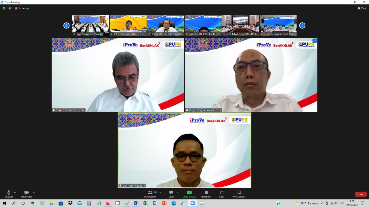 BBWS Cimanuk Cisanggarung Turut Ikuti Apel Pagi Virtual Kementerian Pekerjaan Umum dan Perumahan Rakyat