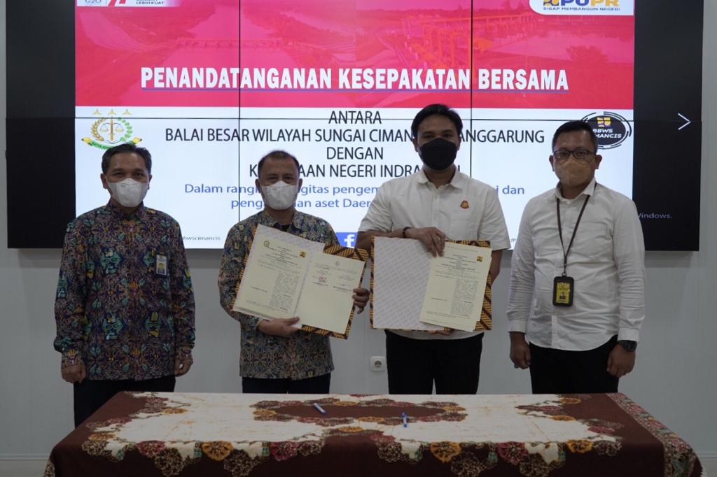 Tingkatkan Sinergi Dengan Stakeholder, BBWS Cimanuk Cisanggarung Lakukan Penandatanganan Kesepakatan Bersama dengan Kejaksaan Negeri Indramayu