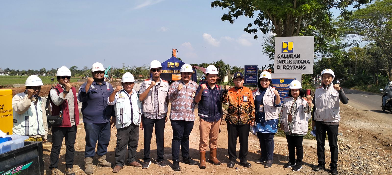 KEPALA BBWS CIMANUK CISANGGARUNG TINJAU KESIAPAN VISITING POINT DI EMPAT PAKET PEKERJAAN MODERNISASI JARINGAN IRIGASI RENTANG