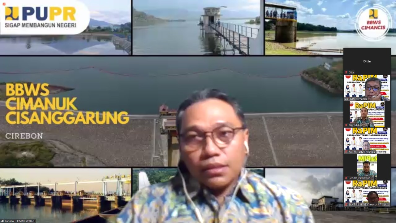 TETAP SELENGGARAKAN RAPIM, KEPALA BBWS CIMANUK CISANGGARUNG PERJELAS KOMPONEN MANAJEMEN PENGAWASAN KETAT DI BBWS CIMANUK CISANGGARUNG