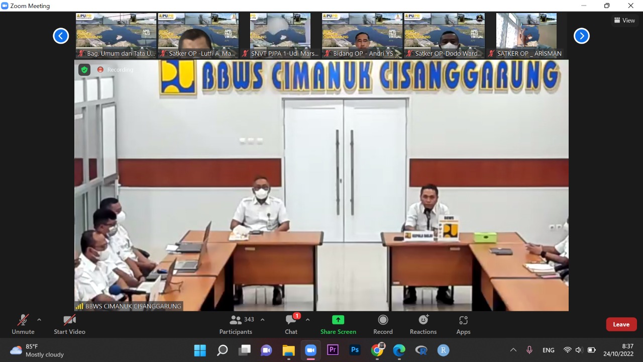 APEL SENIN PAGI, KEPALA BBWS CIMANUK CISANGGARUNG INGATKAN CARA KERJA DISIPLIN, AMANAH, ISTIQOMAH, DAN LOYAL