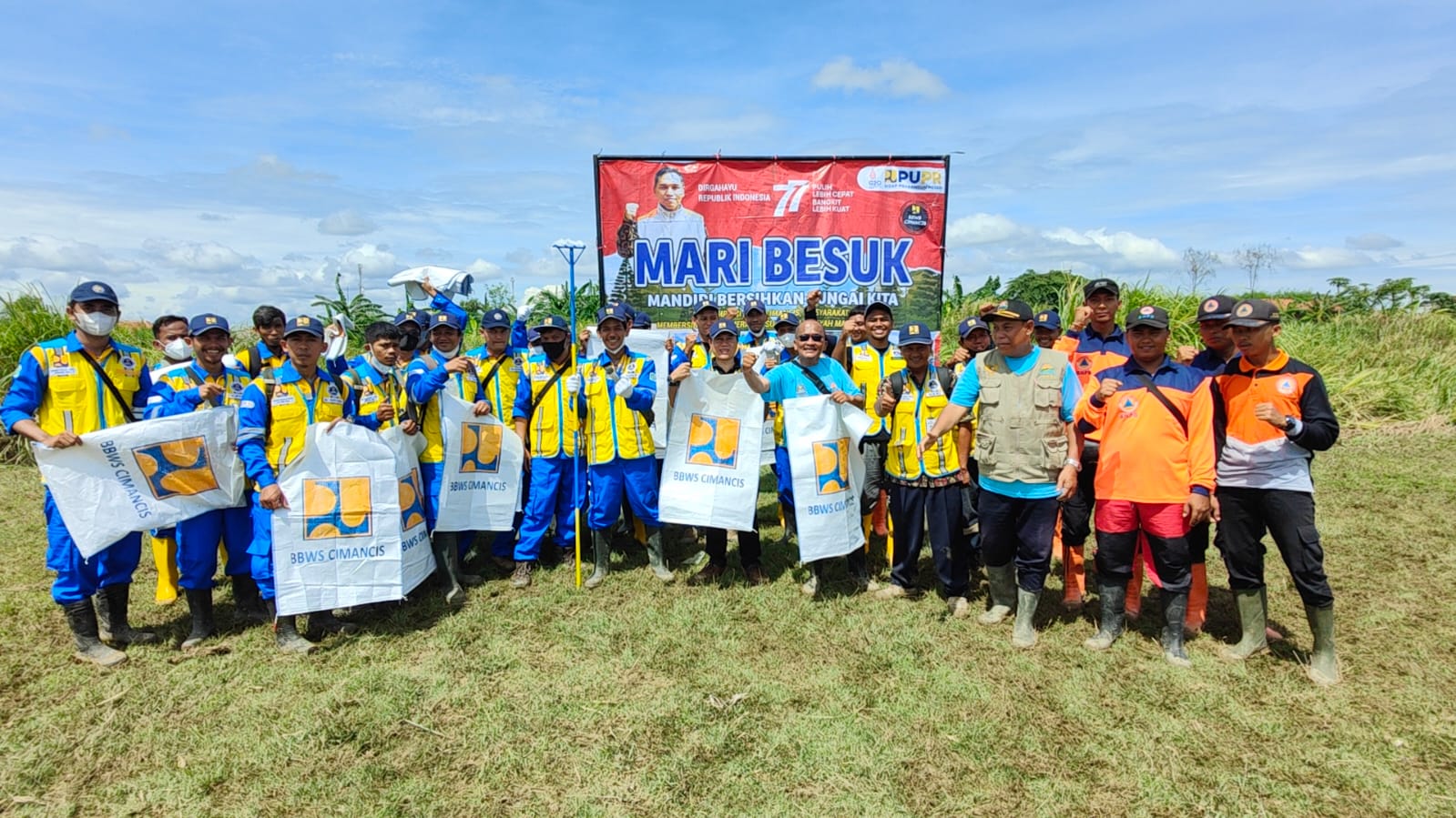 BBWS CIMANUK CISANGGARUNG KEMBALI GALAKAN KEGIATAN MARI BESUK BERSAMA BUPATI BREBES, BPPD, DAN MASYARAKAT DESA