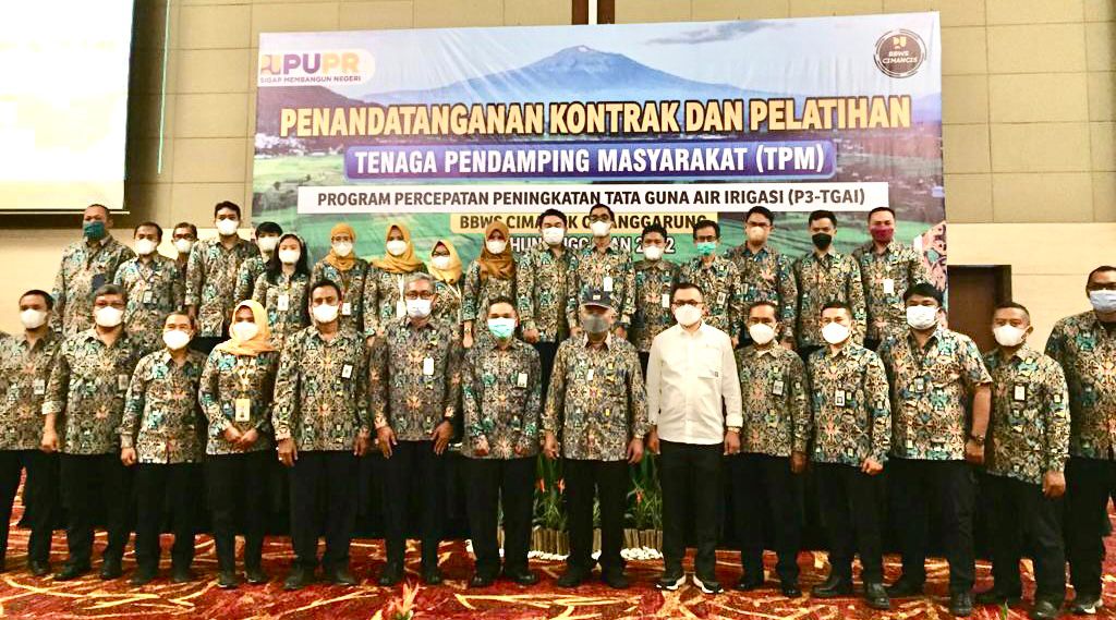 Menteri PUPR buka Pelatihan Tenaga Pendamping Masyarakat P3-TGAI BBWS Cimanuk Cisanggarung tahun anggaran 2022