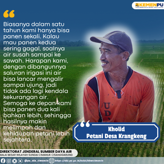 Petani Krangkeng Sambut Harapan Baru dari Pembangunan Irigasi