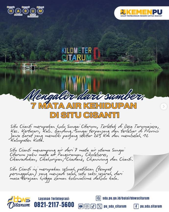 7 Mata Air Kehidupan Situ Cisanti