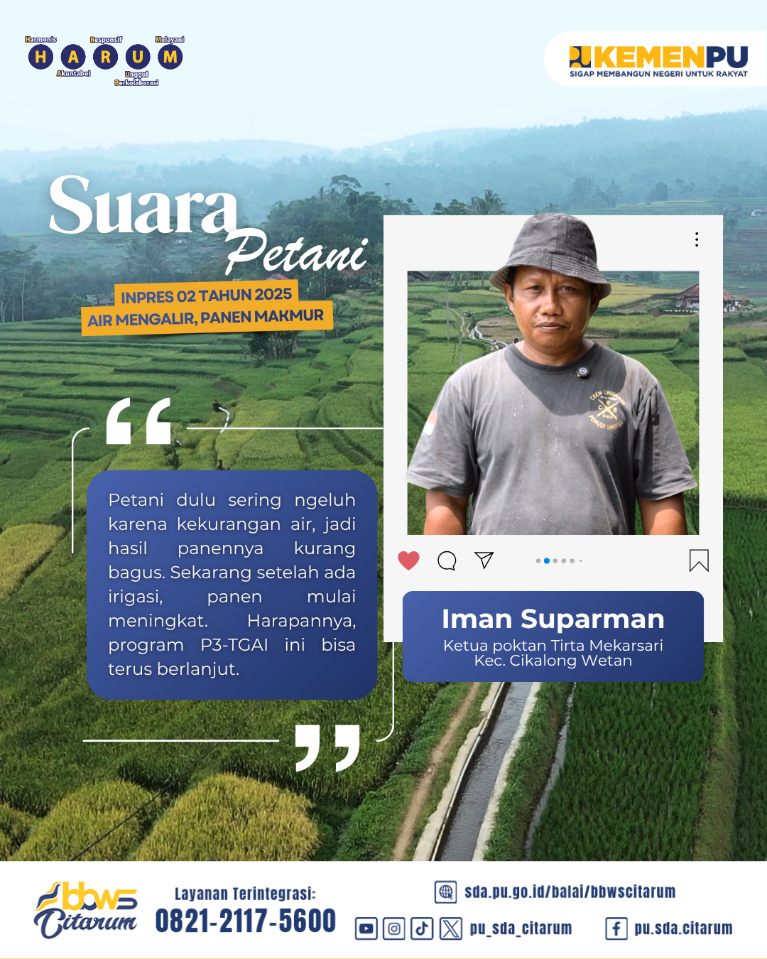 Air yang Mengalir, membuat Panen Makmur