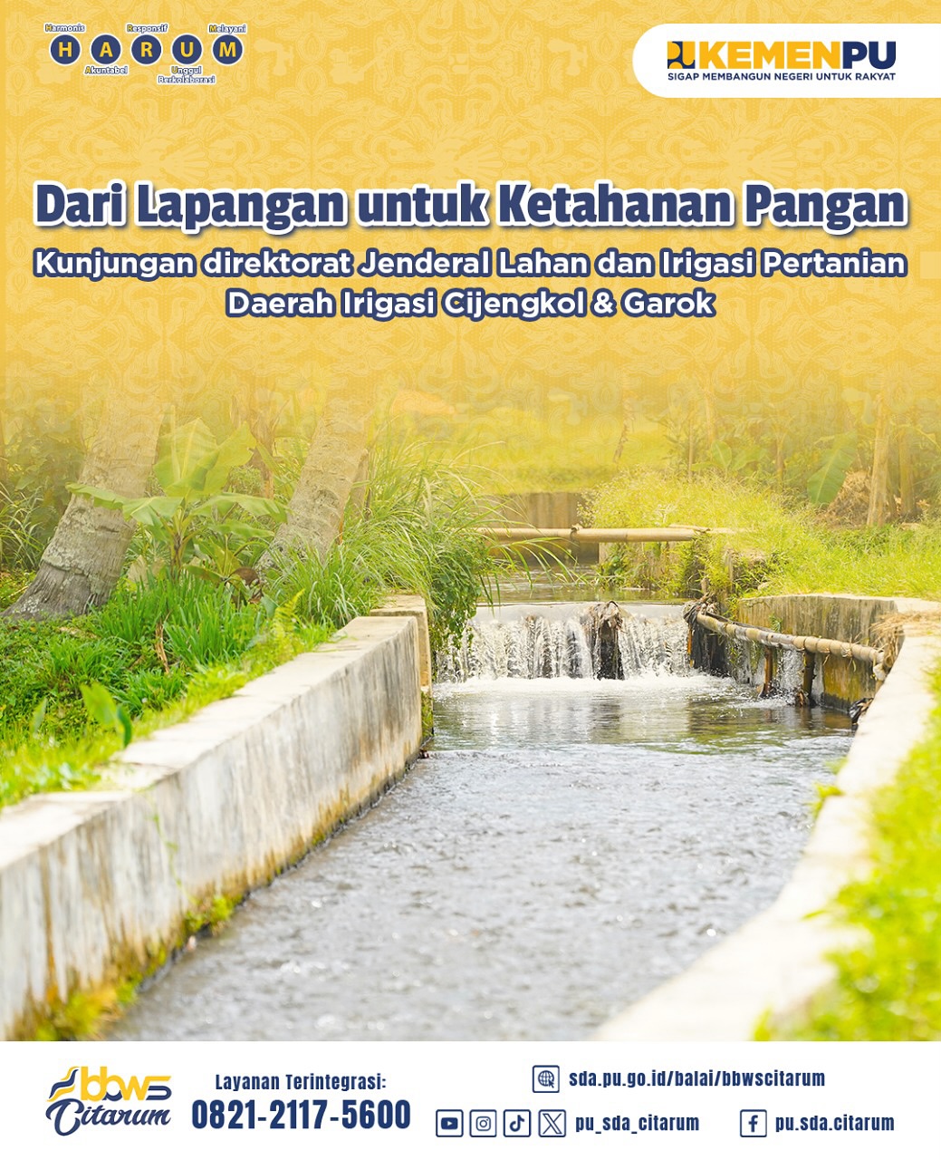 BBWS Citarum Meninjau Peningkatan dan Rehabilitasi Daerah Irigasi Garok dan Cijengkol