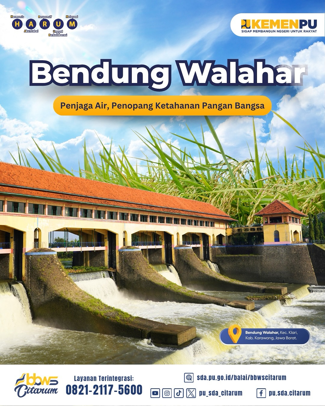 Bendung Walahar Menjadi Penjaga Aliran Sungai Citarum