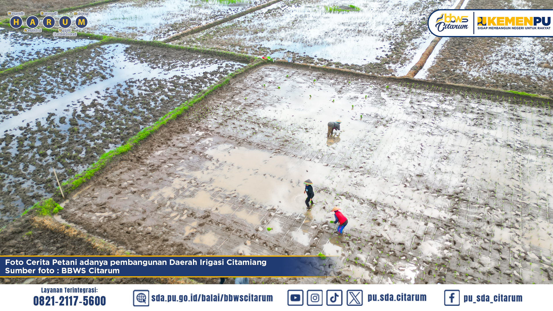 Cerita para petani dengan adanya pembangunan saluran irigasi