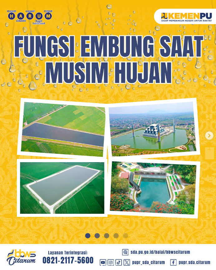 Fungsi Embung Saat Musim Hujan