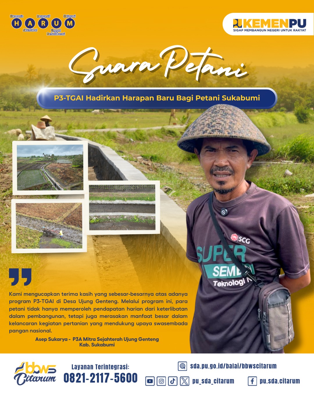 Jaringan Irigasi Air Tanah (JIAT) untuk Swasembada Pangan