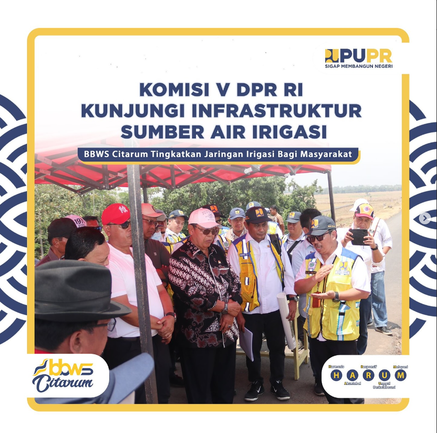 Komisi V DPR RI Kunjungi Infrastruktur  Sumber Air Irigasi