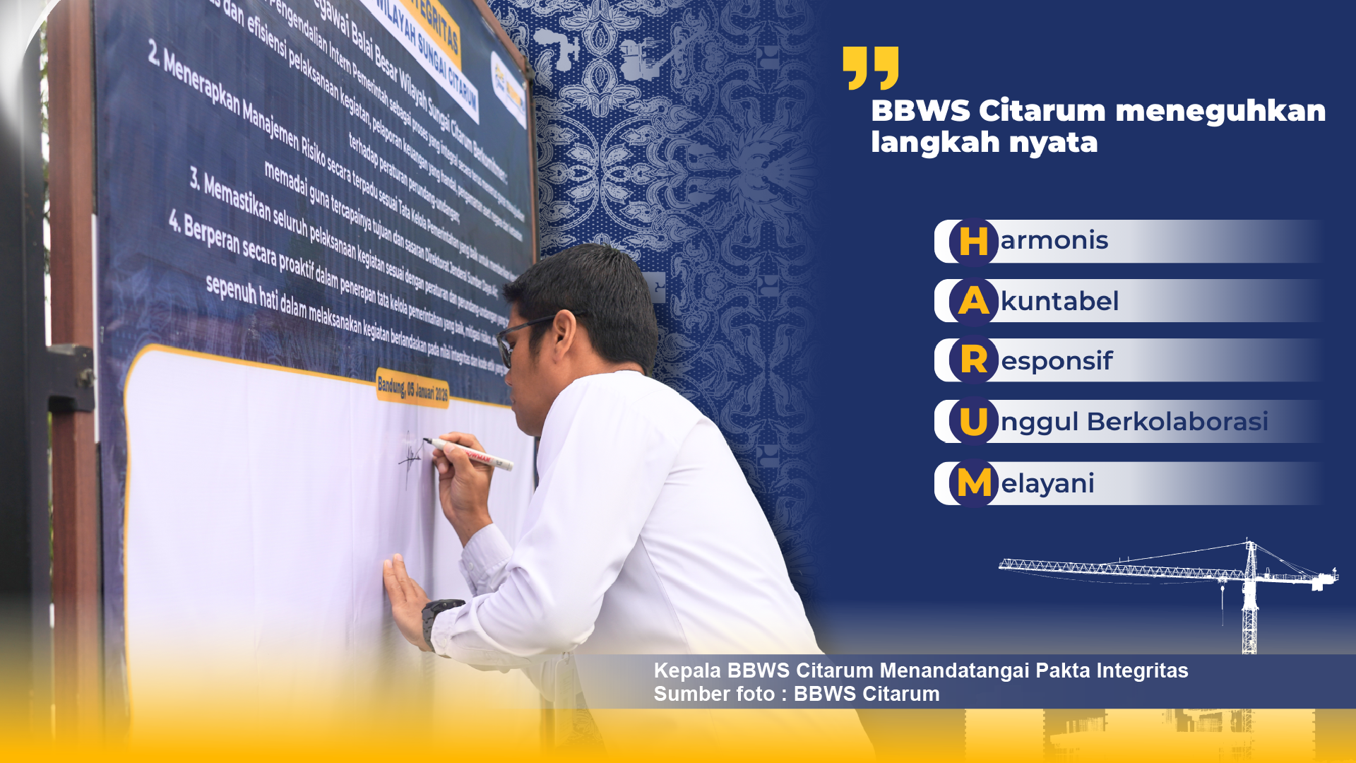 Komitmen BBWS Citarum dalam Mewujudkan Zona Integritas