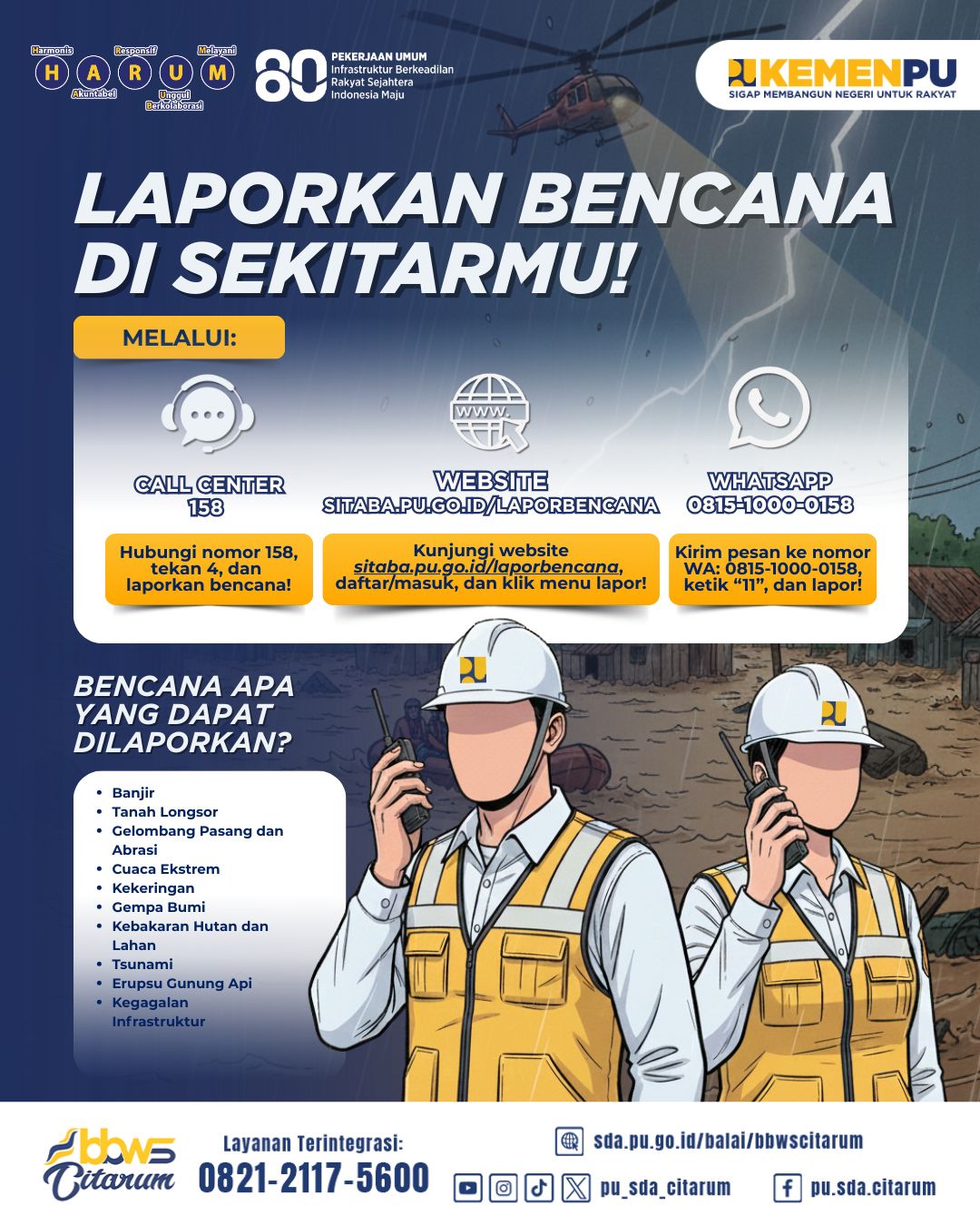 Laporkan bencana di sekitarmu!