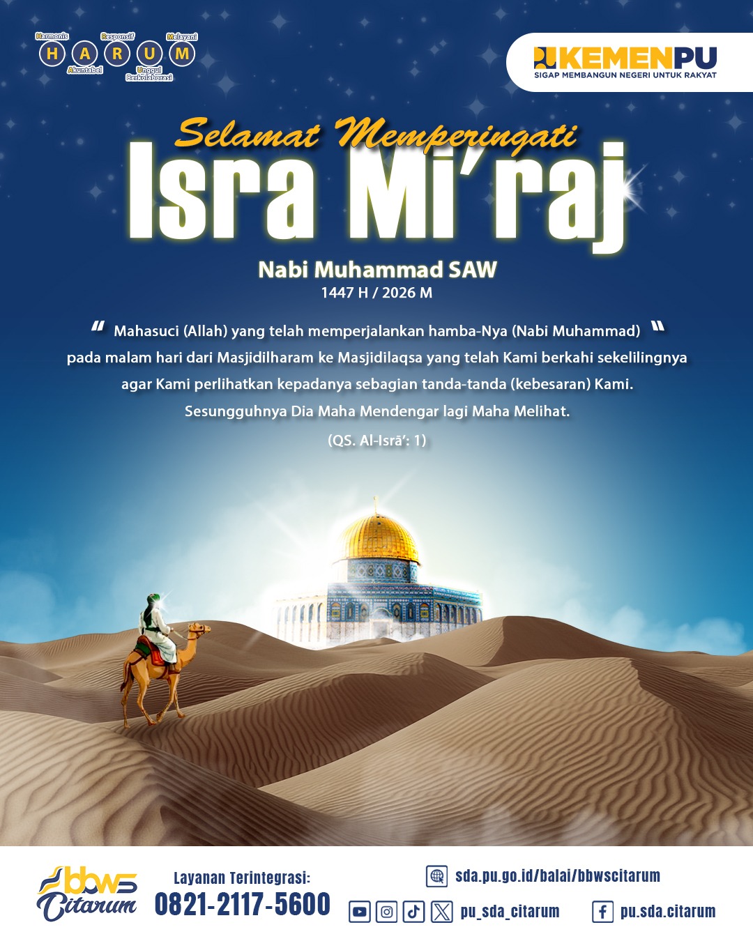 Memperingati Isra Mi'raj 1447 H/2026 M
