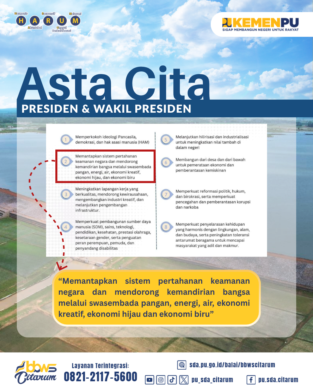 Pemanfaatan Bendungan Cipancuh: Langkah Nyata Menuju Swasembada Pangan