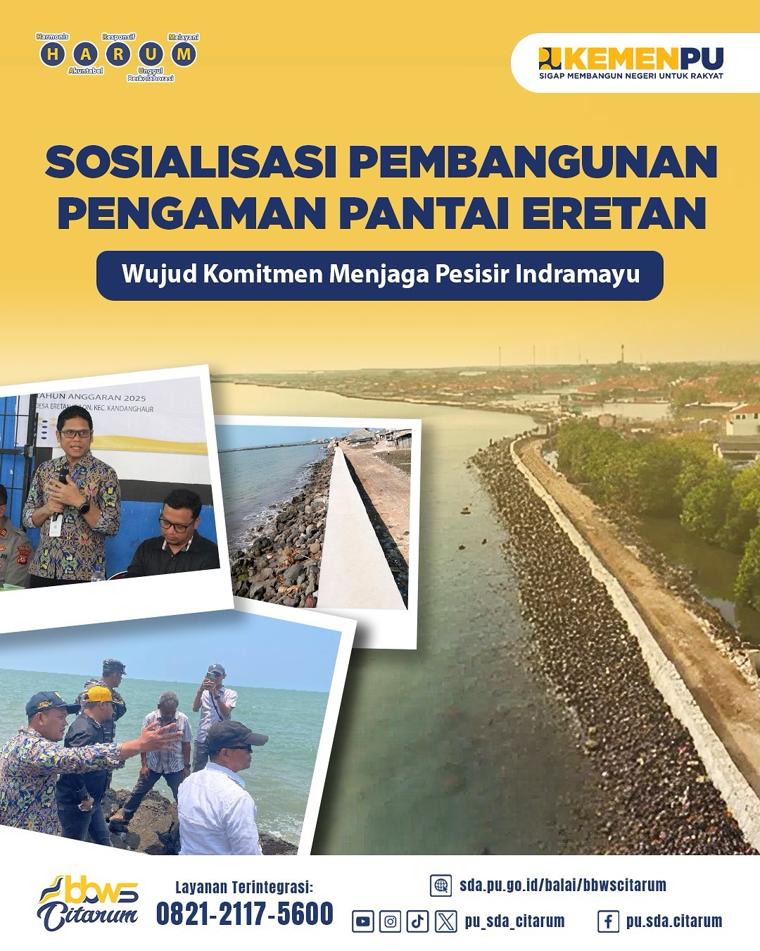 Pembangunan Pengaman Pantai Eretan di Kecamatan Kandanghaur Kabupaten Indramayu