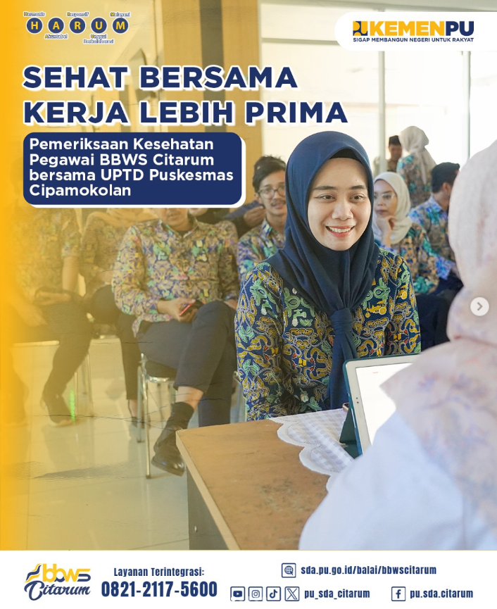 Pemeriksaan kesehatan Pegawai bersama UPTD Puskesmas Cipamokolan