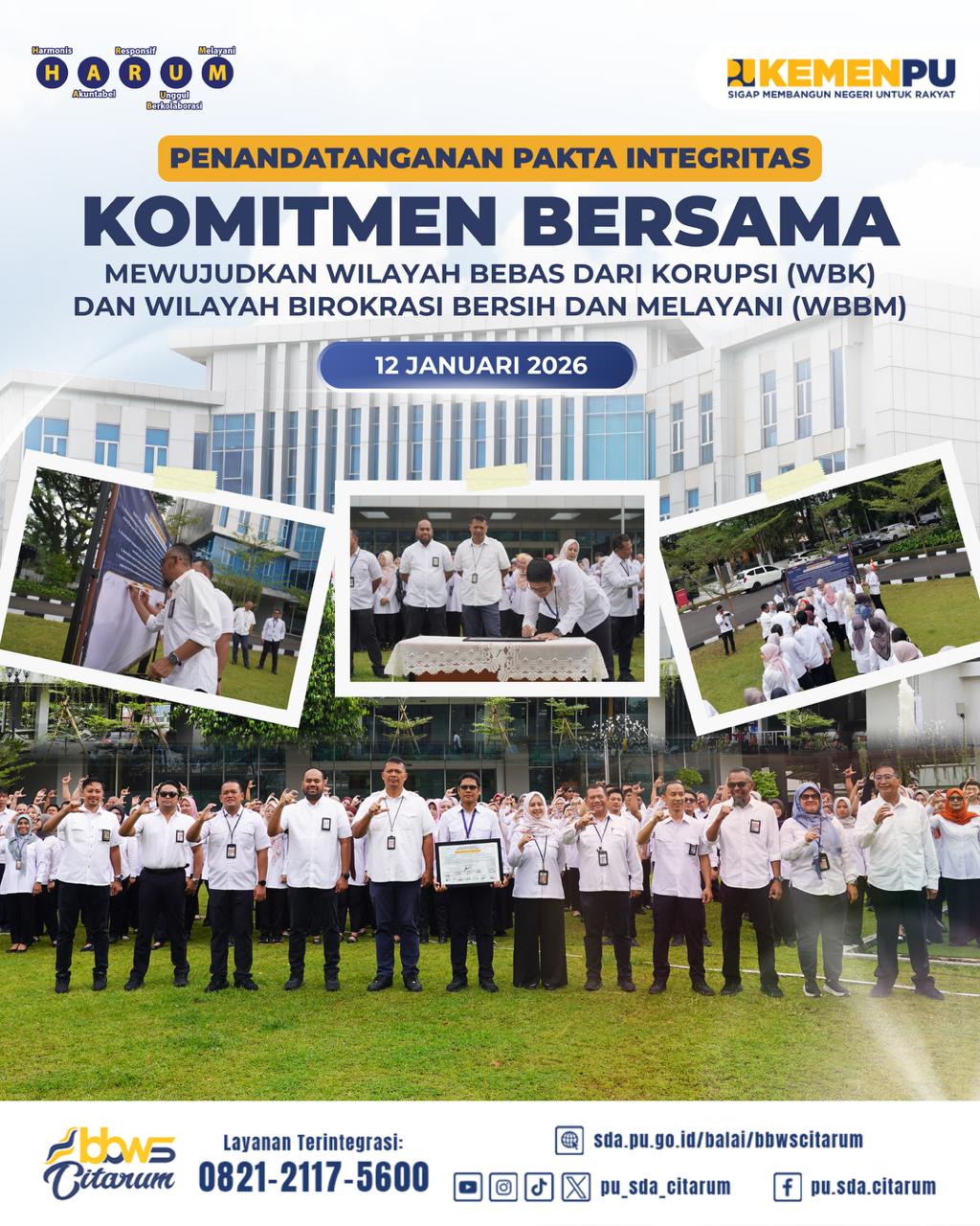 Penandatanganan Pakta Integritas BBWS Citarum