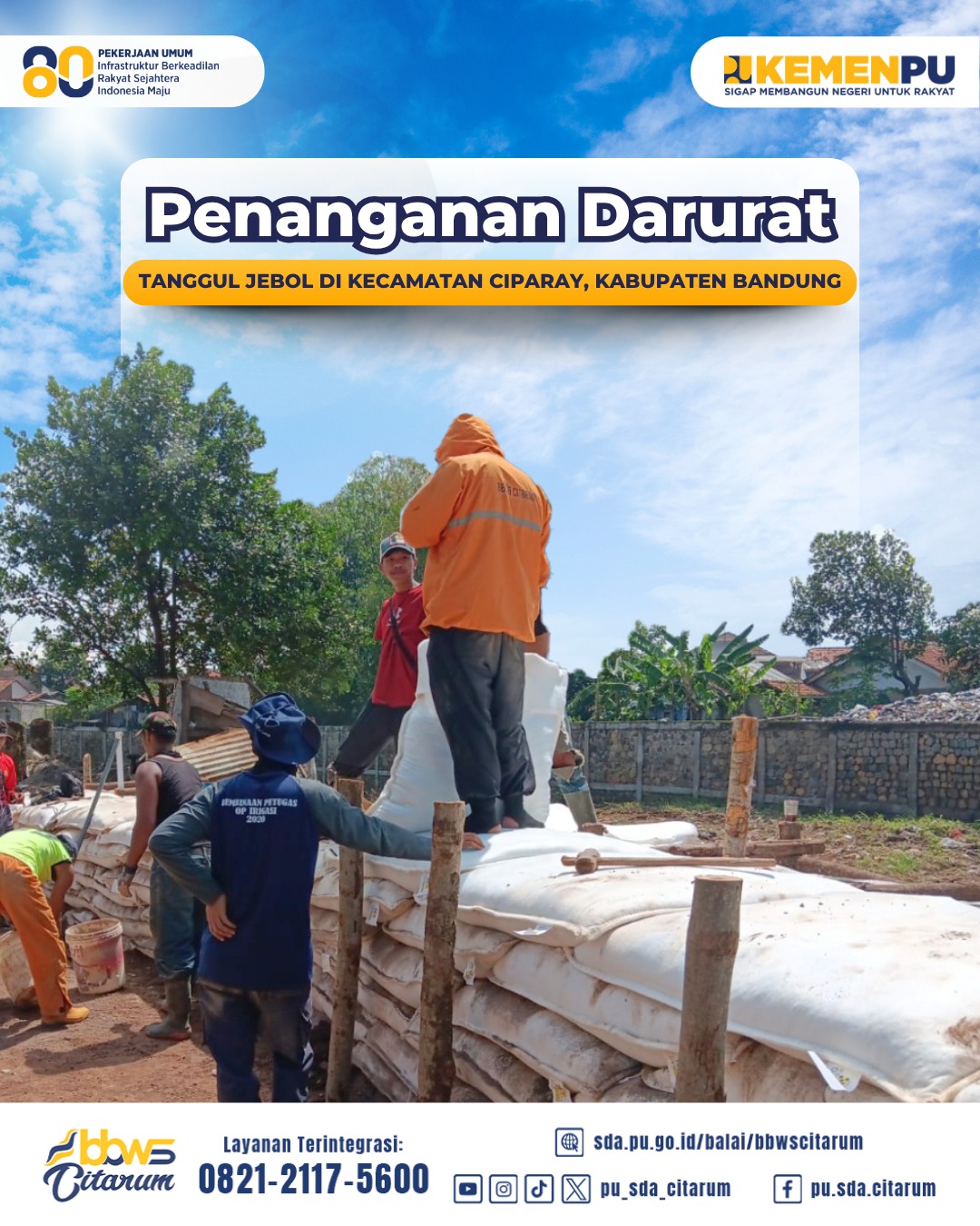 Penanganan Darurat Tanggul Jebol Kec. Ciparay
