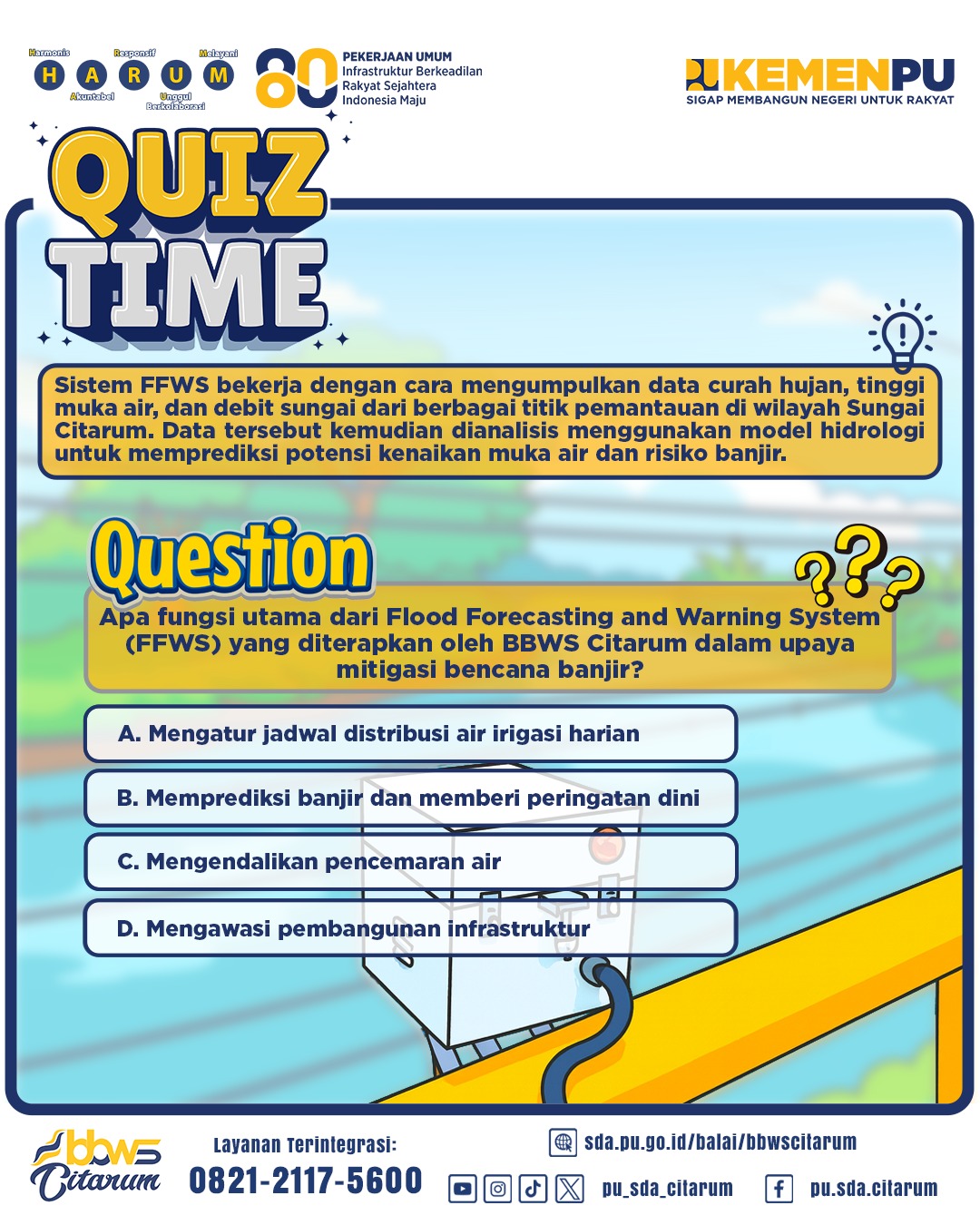 QUIZ TIME: Flood Forecasting and Warning System