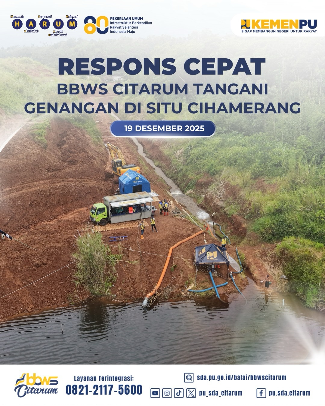 Respon Cepat Tangani Genangan di Situ Cimaherang