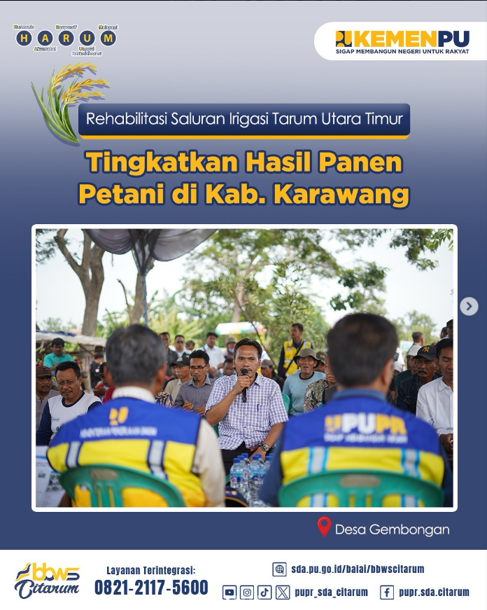 Tinjauan Menteri ke rehabilitasi saluran induk tarum utara timur