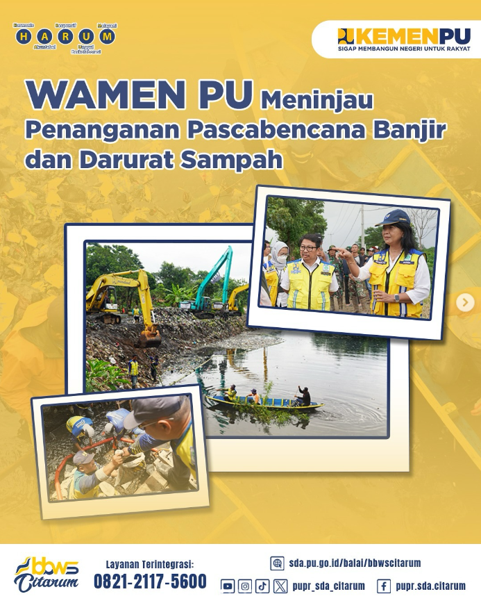 Tinjauan Wakil Menteri PU ke lokasi Pasca Banjir