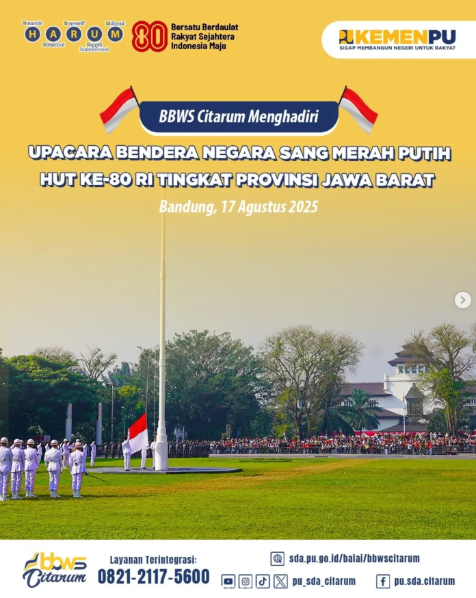 Upacara Memperingati HUT RI ke 80 tingkat Provinsi