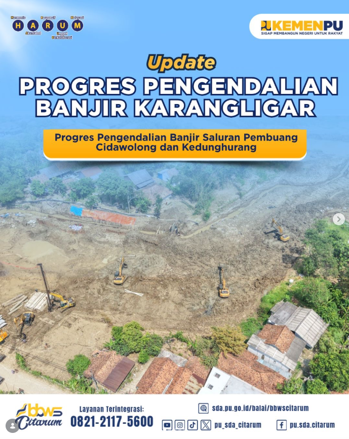 Update Progres Pengendalian Banjir Karangligar