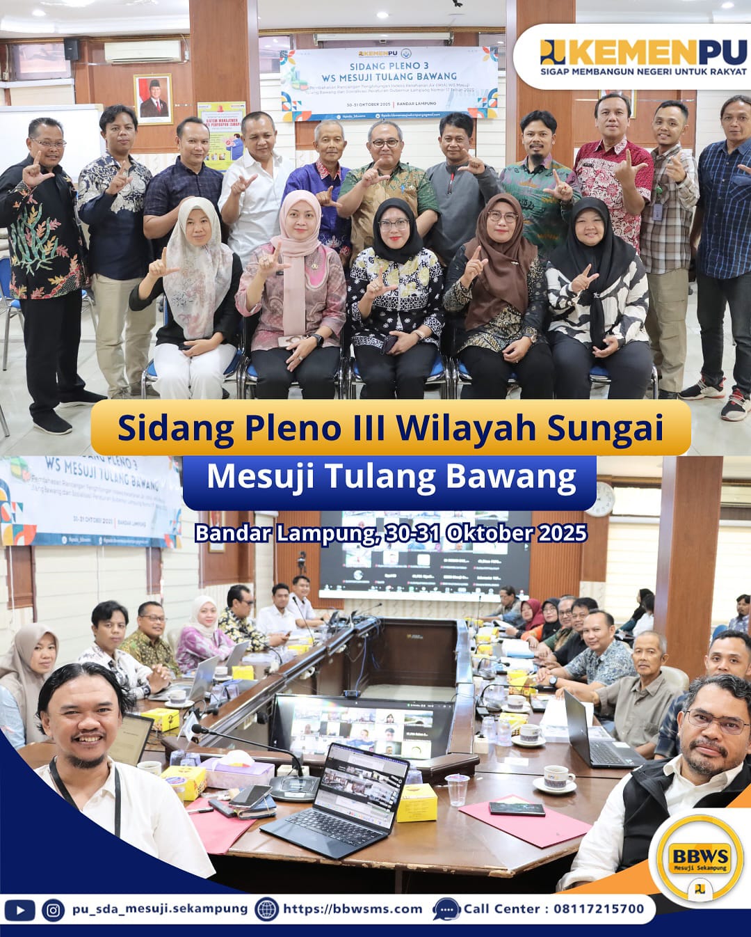 Sidang Pleno III Wilayah Sungai Mesuji Tulang Bawang