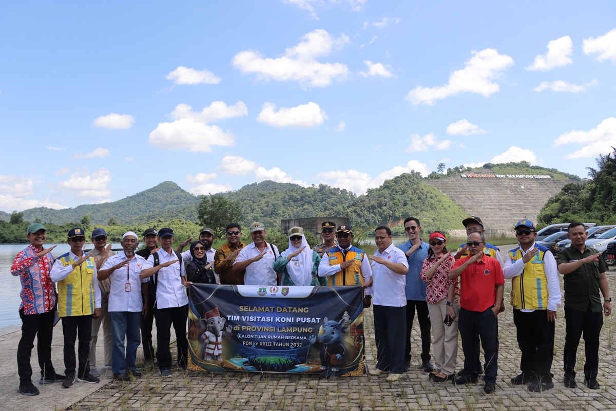 KONI Pusat Tinjau Bendungan Way Sekampung untuk Persiapan PON 2032, BBWS Siap Mendukung
