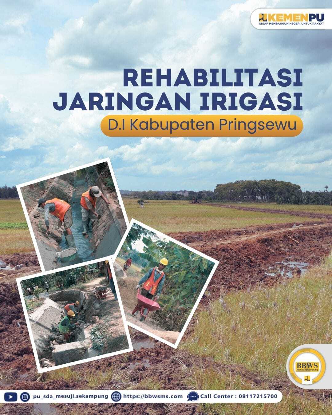 Peninjauan Rehabilitasi Jaringan Irigasi di Kabupaten Pringsewu