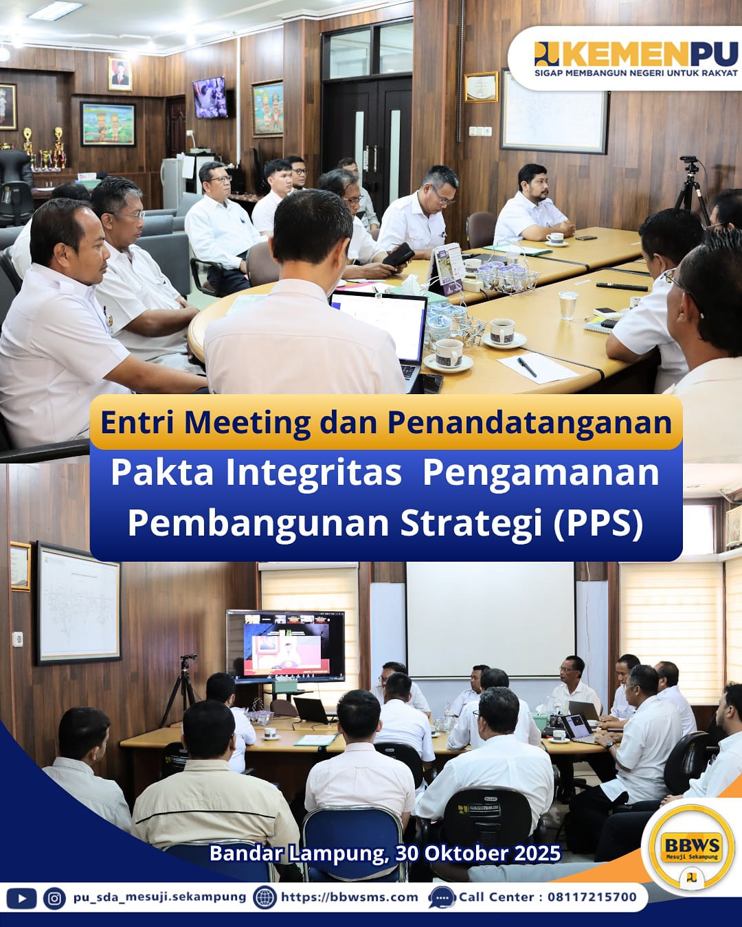 Entri Meeting dan Penandatanganan pakta Integritas pengamanan Pembangunan Strategi (PPS)