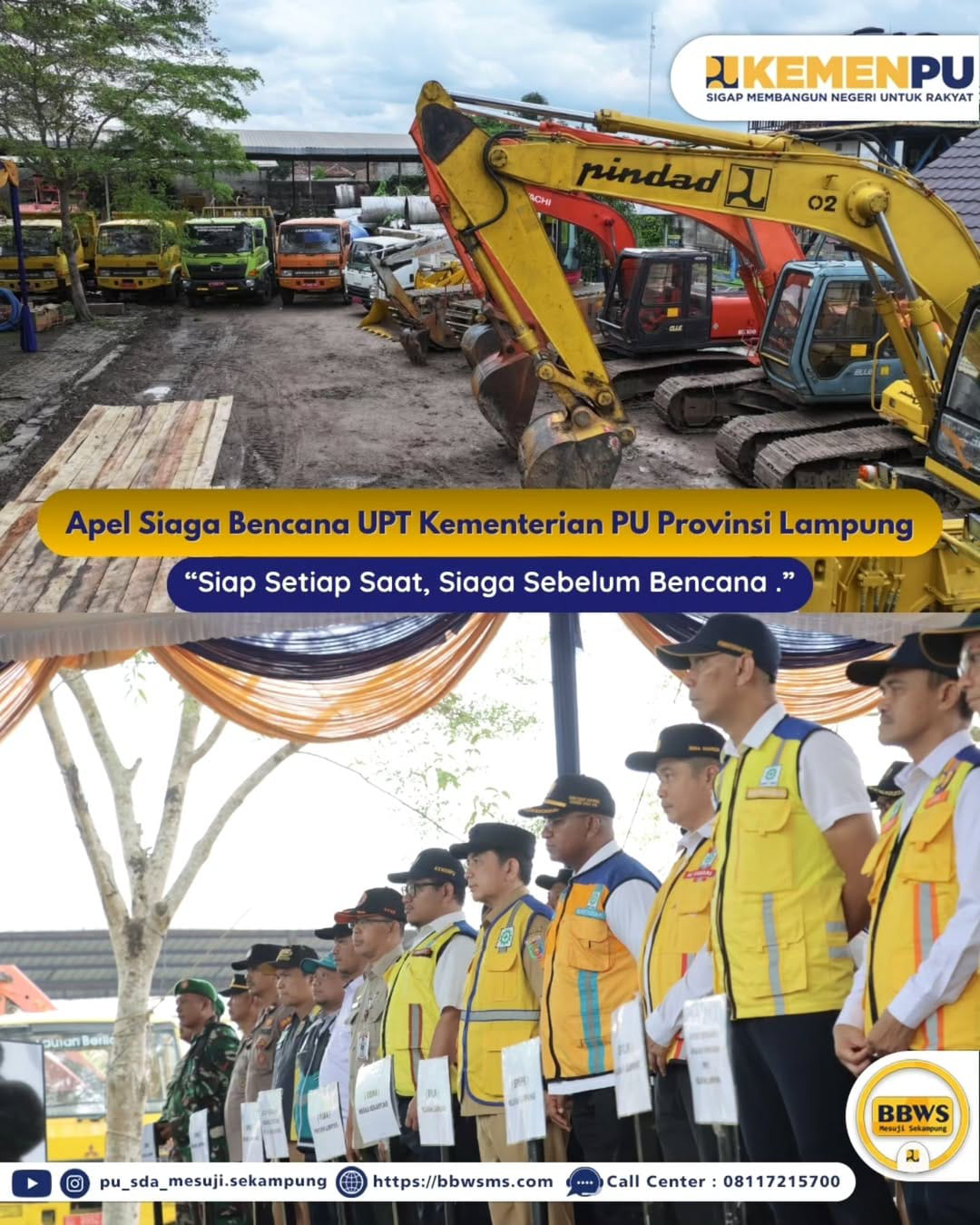 Apel Siaga Bencana UPT Kementerian PU Provinsi Lampung